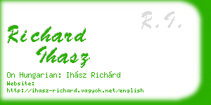 richard ihasz business card