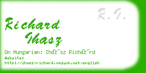 richard ihasz business card